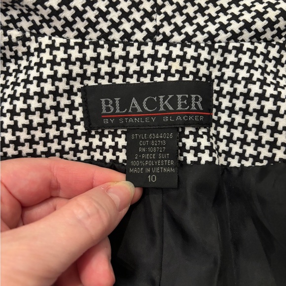 🖤 Chic Houndstooth Blazer by Stanley Blacker 🖤 - Picture 7 of 8